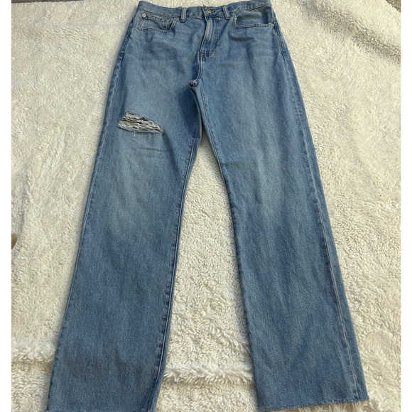 Madewell Womens Mid Rise The 90’s Straight Leg Jean Sz 28 Light Wash - Picture 7 of 9